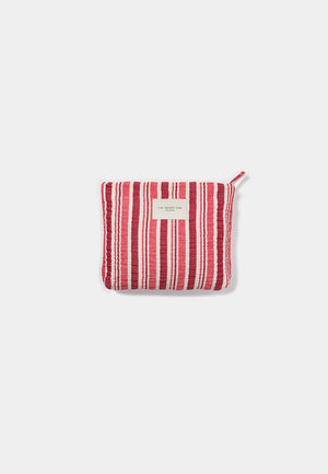 PLAYA POUCH RED STRIPES