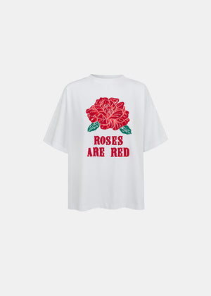  T-SHIRT  MOODS ROSES WHITE