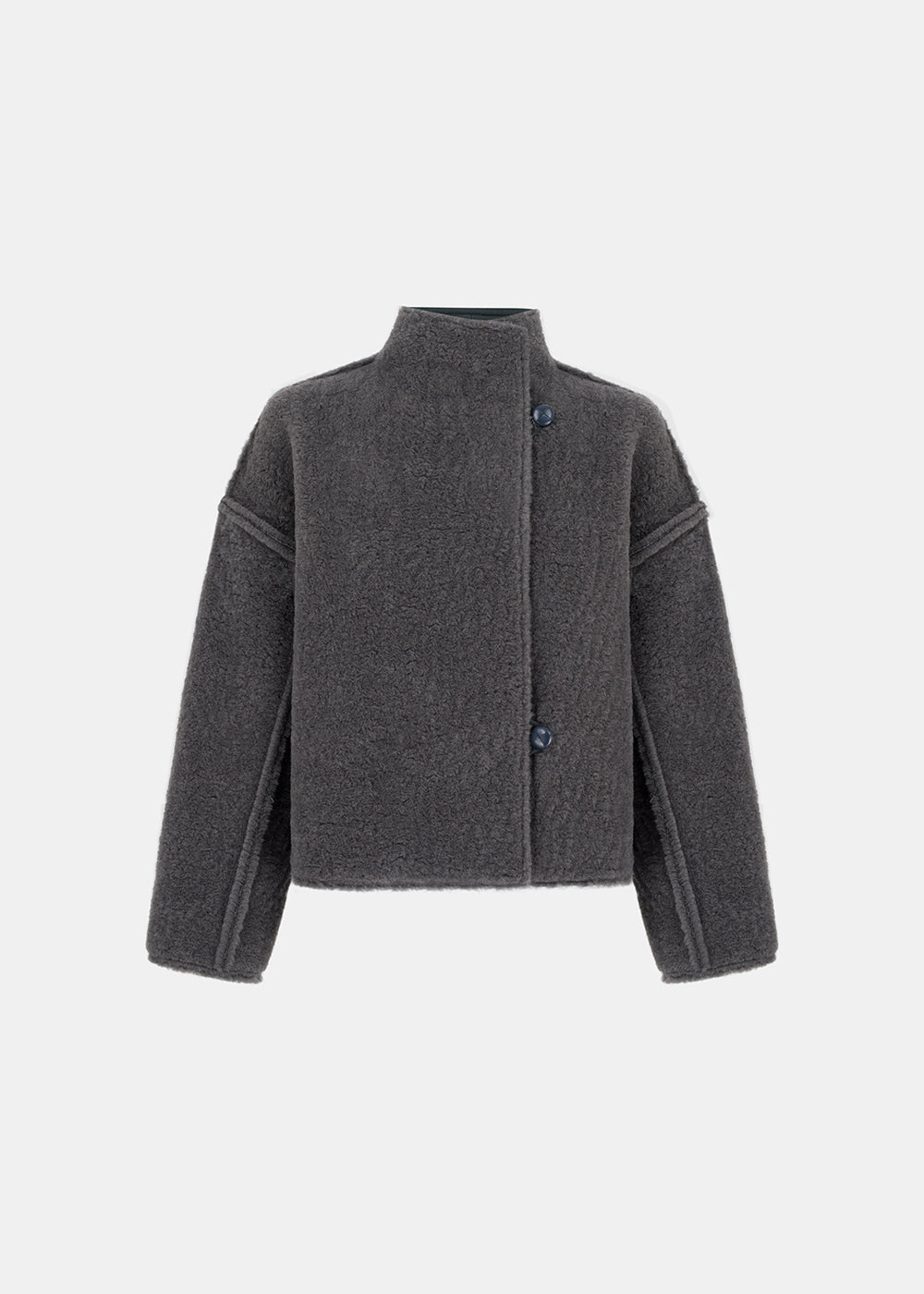 TEO WOOLEN JACKET GRAPHITE