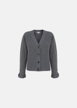 WHISPER WOOLEN CARDIGAN GRAPHITE