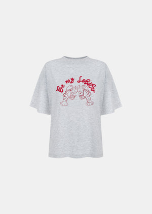 MOODS T-SHIRT BE MY LOBSTER GREY