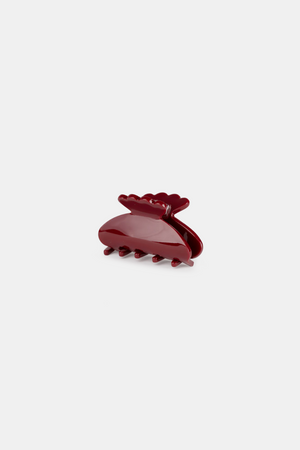 SUI AVA HAIR CLAW HELLE SOLID MINI BORDEAUX