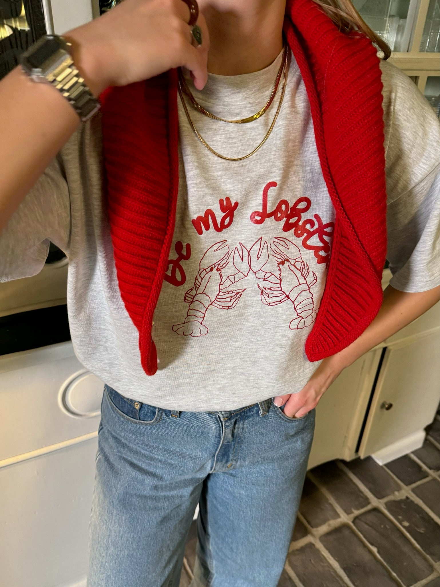 KOI WOOLEN BANDANA RED